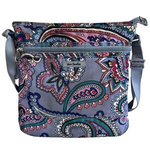 Vera Bradley Kona Paisley Lighten Up Slim Crossbody Large Shoulder Bag Some Dirt